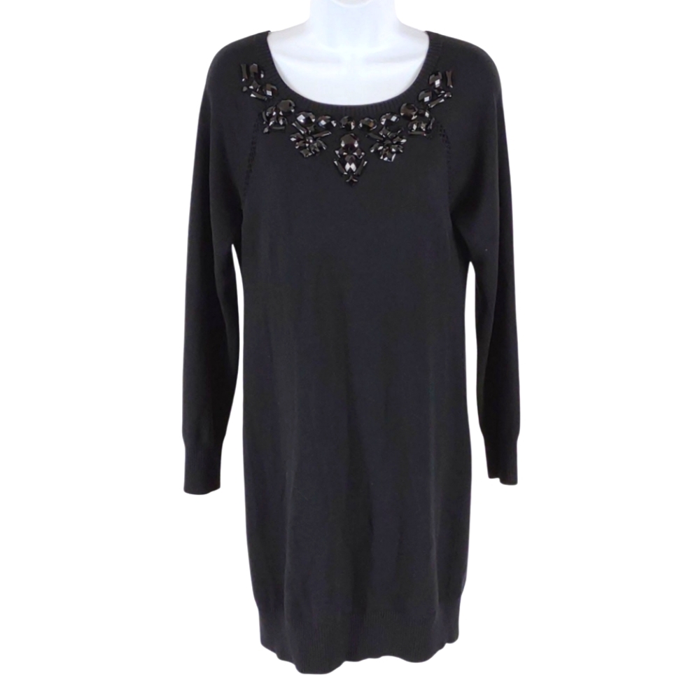 Ann Taylor black sweater dress